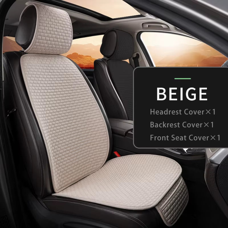 Cotton Linen Car Seat Cover anti Sweat Dog Seat Cover Full Set Breathable Car Seat Protector 4 Seasons Interior Car Accessories