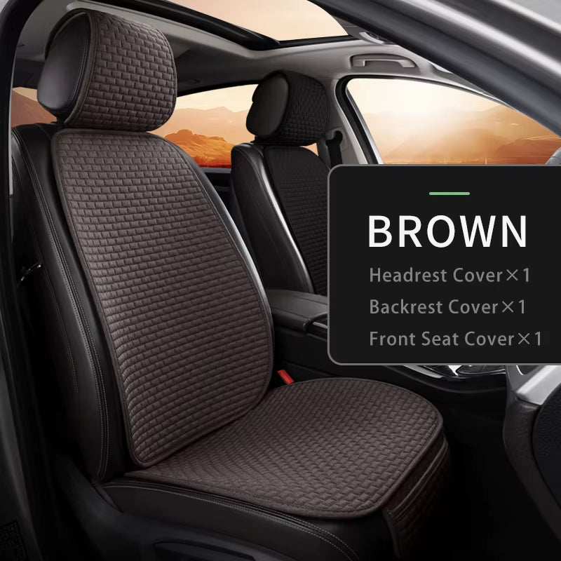 Cotton Linen Car Seat Cover anti Sweat Dog Seat Cover Full Set Breathable Car Seat Protector 4 Seasons Interior Car Accessories