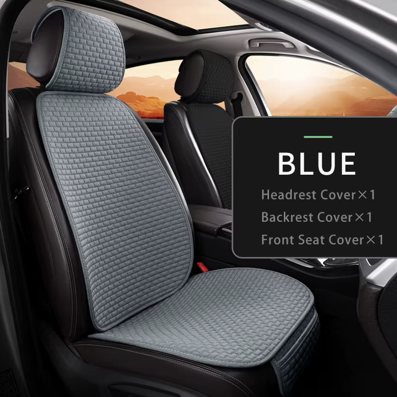 Cotton Linen Car Seat Cover anti Sweat Dog Seat Cover Full Set Breathable Car Seat Protector 4 Seasons Interior Car Accessories