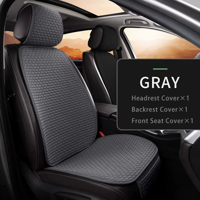 Cotton Linen Car Seat Cover anti Sweat Dog Seat Cover Full Set Breathable Car Seat Protector 4 Seasons Interior Car Accessories